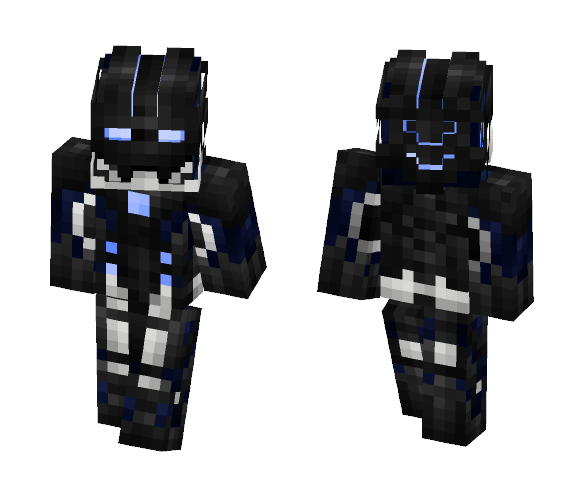 Creepy Blue Iron Man - Iron Man Minecraft Skins - image 1