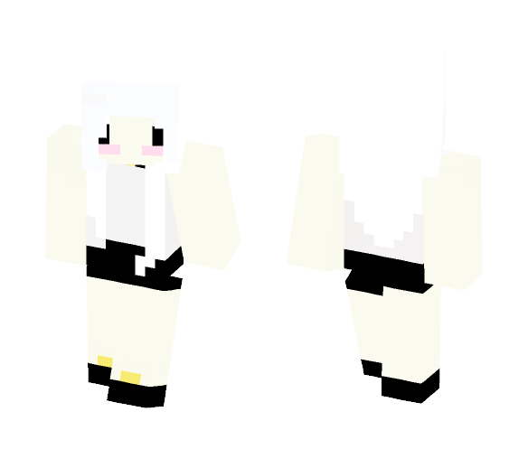 Download Free White hair beauty Skin for Minecraft image 1 White hair beauty - Female Minecraft Skins - image 1