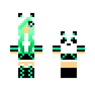 Panda Girl (Teal) - Girl Minecraft Skins - image 2