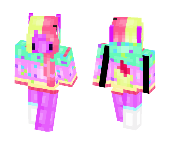 Fox Unicorn hybrid pastel chibi