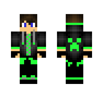 Green Hoodie Kid - Male Minecraft Skins - image 2