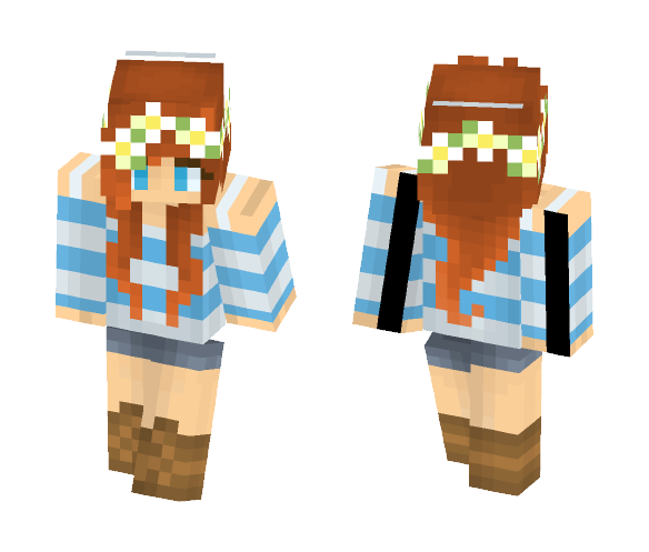 Red Haired Girl - Color Haired Girls Minecraft Skins - image 1