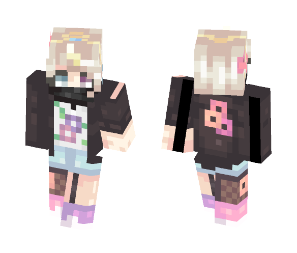 Neon Flowers - Female Minecraft Skins - image 1