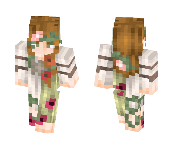 Download Free Happy 100 plant pots 'o' Popreel Skin for Minecraft image 1 Happy 100 plant pots 'o' Popreel - Female Minecraft Skins - image 1
