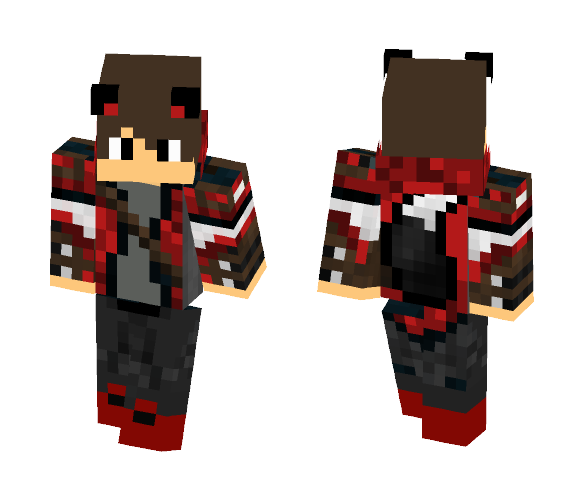 Red Wolf Boy - Boy Minecraft Skins - image 1