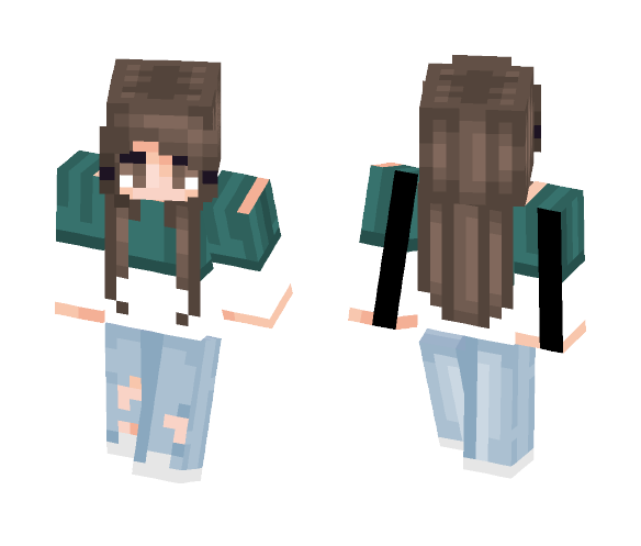 ~*Simple Aqua*~ - Female Minecraft Skins - image 1