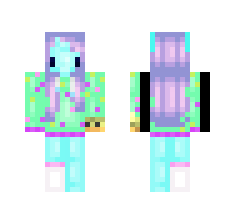 Colorful Unicorn Chibi - Female Minecraft Skins - image 2