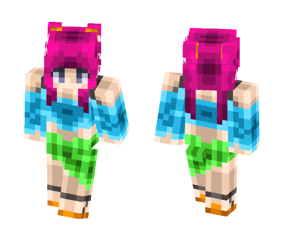 Download Free Bright and Colorful ~ Zinaera Skin for Minecraft image 1 Bright and Colorful ~ Zinaera - Female Minecraft Skins - image 1
