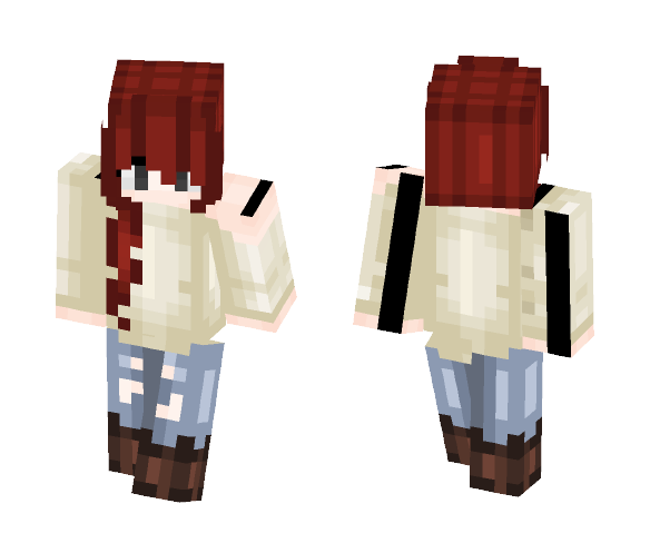 Download Free Red head girl with sweater Skin for Minecraft image 1 Red head girl with sweater - Girl Minecraft Skins - image 1