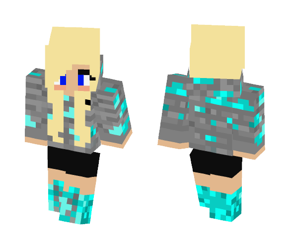 Diamond Girl (Blue Eyes) - Girl Minecraft Skins - image 1