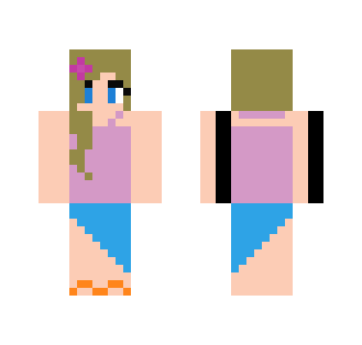Girl - Hawaii Tank Top - Girl Minecraft Skins - image 2