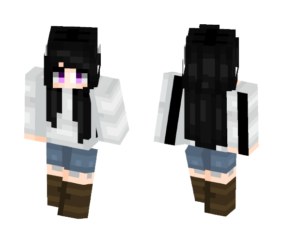 Download Free Casual clothing, irregular girl Skin for Minecraft image 1 Casual clothing, irregular girl - Girl Minecraft Skins - image 1