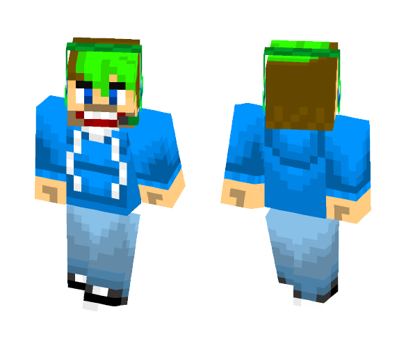 Download Free Jacksepticeye (Lime Green Hair) Skin for Minecraft image 1 Jacksepticeye (Lime Green Hair) - Male Minecraft Skins - image 1