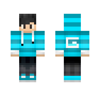 GG Blue hoodie - Male Minecraft Skins - image 2