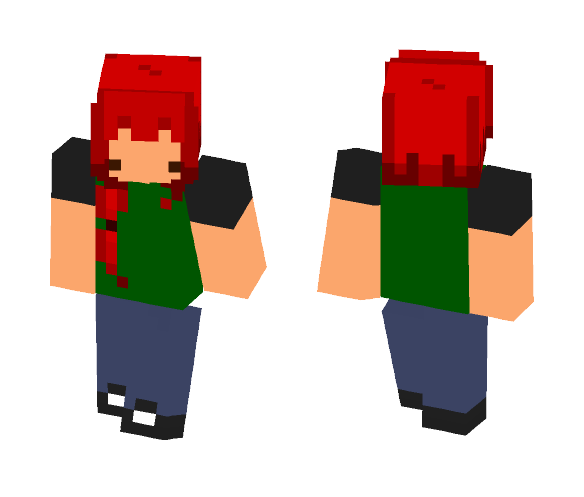 Download Free Red Hair Girl Skin for Minecraft image 1 Red Hair Girl - Color Haired Girls Minecraft Skins - image 1