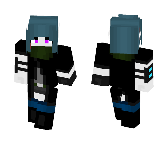 Cyberpunk Night Elf ~Ὠκεαν~ - Female Minecraft Skins - image 1