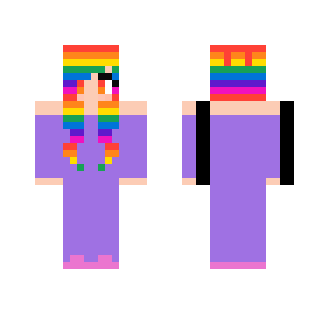 Girl - Rainbow Hair - Color Haired Girls Minecraft Skins - image 2