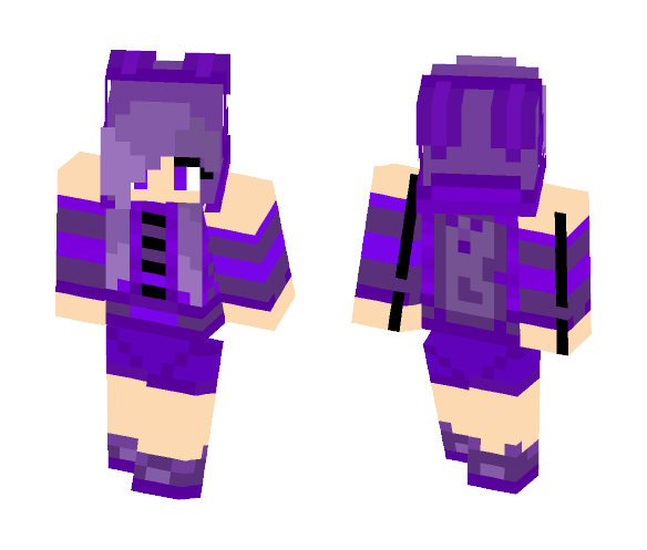 Download Free FNAF Bonnie Fan Girl (Lucy Miles) Skin for Minecraft image 1 FNAF Bonnie Fan Girl (Lucy Miles) - Girl Minecraft Skins - image 1