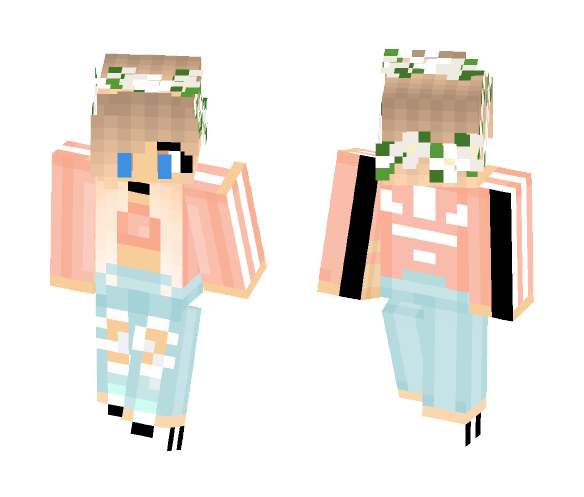 Download Free Pretty Kawaii Adidas girl Skin for Minecraft image 1 Pretty Kawaii Adidas girl - Girl Minecraft Skins - image 1