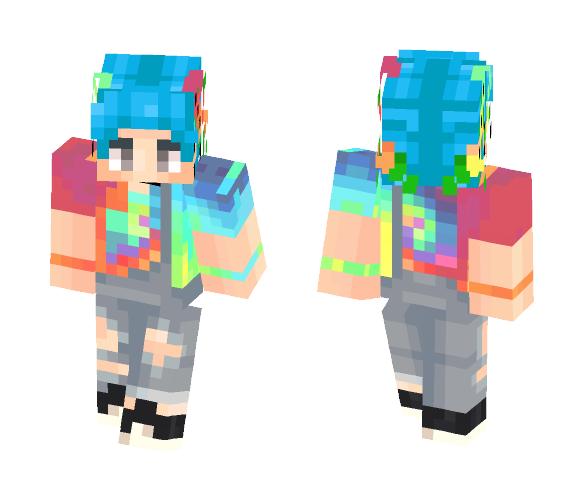 Tie-Dye Punk - Male Minecraft Skins - image 1