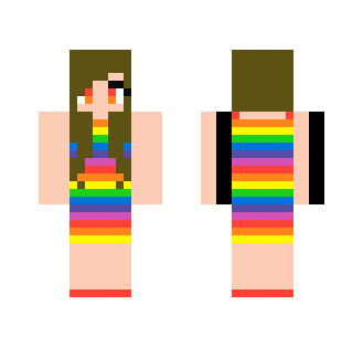 Girl - Rainbow Dress - Girl Minecraft Skins - image 2