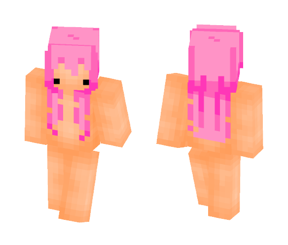Download Free Girl Template With Hair Skin for Minecraft image 1 Girl Template With Hair - Color Haired Girls Minecraft Skins - image 1