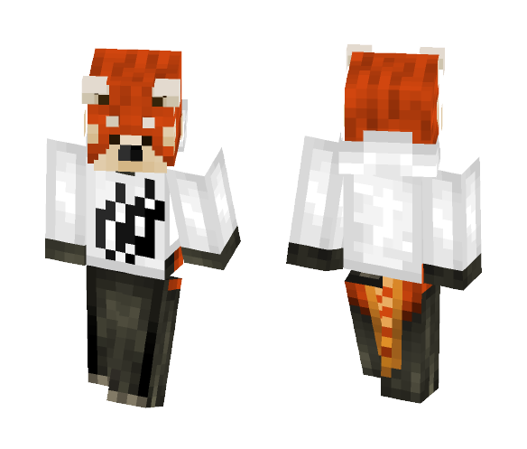 Red Panda w/ Prestonplayz hoodie - Interchangeable Minecraft Skins - image 1