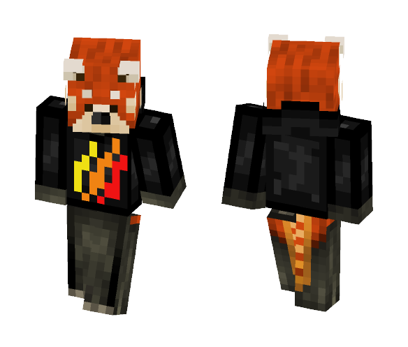 Red Panda w/ Prestonplayz hoodie - Interchangeable Minecraft Skins - image 1