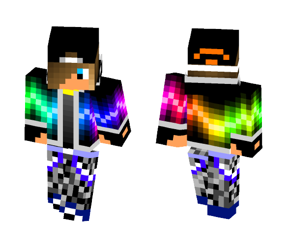Techno Colors - Male Minecraft Skins - image 1