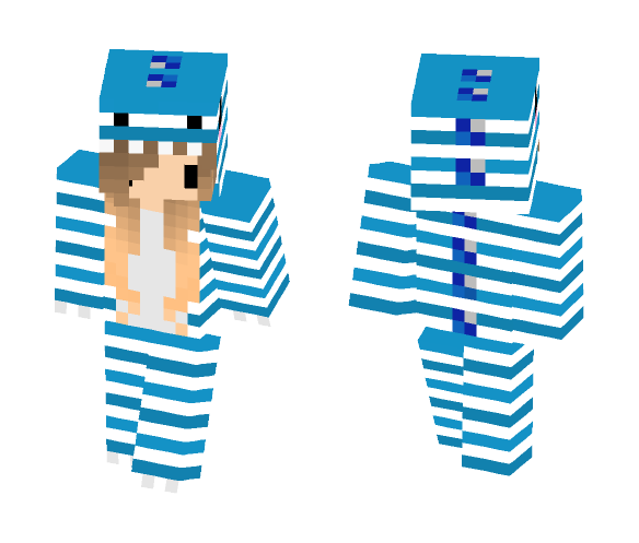 Blue Dino Girl - Girl Minecraft Skins - image 1