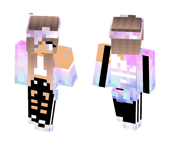Rainbow girl - Girl Minecraft Skins - image 1