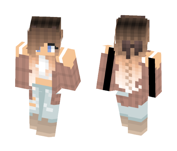 Blue eyes - Female Minecraft Skins - image 1