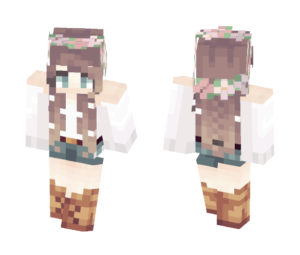 Download Free Flowered Skin for Minecraft image 1 Flowered - Female Minecraft Skins - image 1