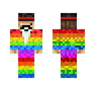 TopHatLuck (Rainbow) - Male Minecraft Skins - image 2