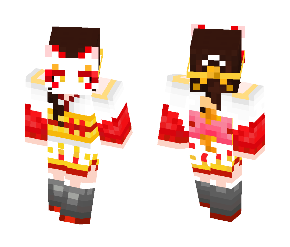Blood Kitsune - Female Minecraft Skins - image 1