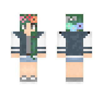 Green Haired Girl - Color Haired Girls Minecraft Skins - image 2