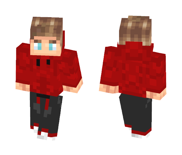 Red Hoodie - Male Minecraft Skins - image 1