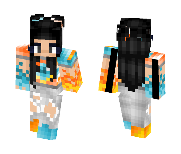 FireVSWater - Female Minecraft Skins - image 1