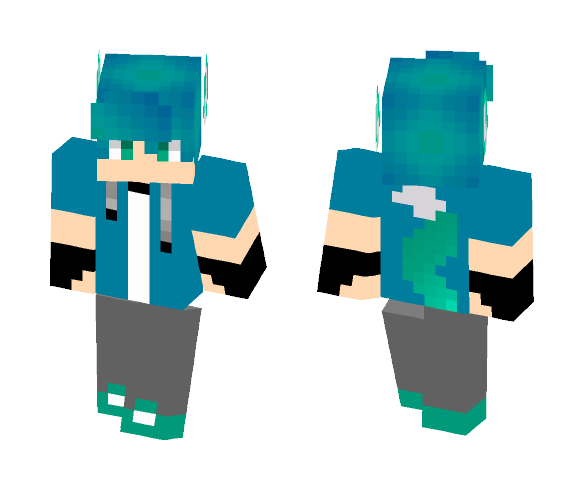 Blue Werewolf Boy - Boy Minecraft Skins - image 1