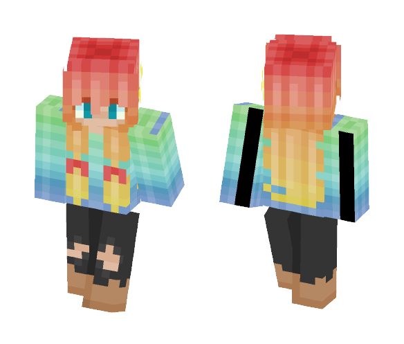 Rainbow girl - Girl Minecraft Skins - image 1