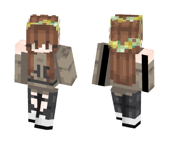Download Free The Flower Girl With Awesome Outfit Skin for Minecraft image 1 The Flower Girl With Awesome Outfit - Girl Minecraft Skins - image 1