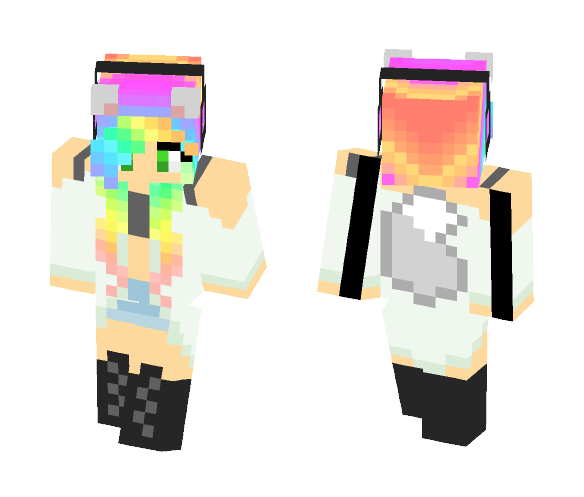Wolf Gamer Girl - Girl Minecraft Skins - image 1
