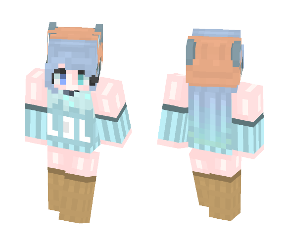 Blue Ice Cream Cat - Cat Minecraft Skins - image 1