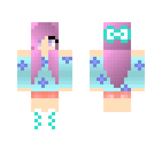 Blue Flower Girl - Girl Minecraft Skins - image 2