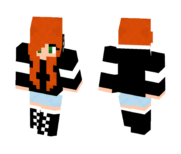 Download Free Teen Hoodie Girl Skin for Minecraft image 1 Teen Hoodie Girl - Girl Minecraft Skins - image 1