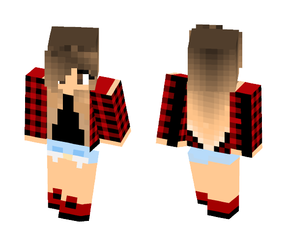 Plaided Girl - Girl Minecraft Skins - image 1