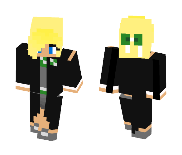 Download Free Hogwarts slytherin blond girl Skin for Minecraft image 1 Hogwarts slytherin blond girl - Girl Minecraft Skins - image 1