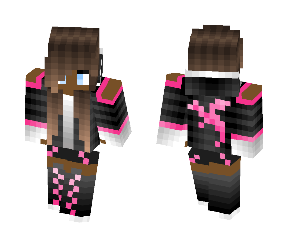 Cute Girl with hoodie - Cute Girls Minecraft Skins - image 1