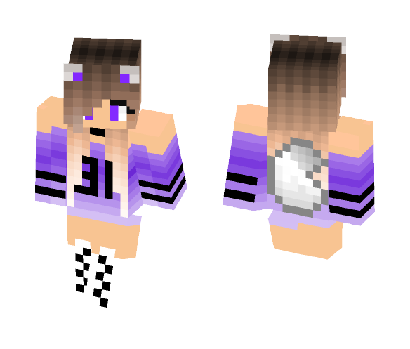 Download Free Cool football Wolf Girl Skin for Minecraft image 1 Cool football Wolf Girl - Girl Minecraft Skins - image 1