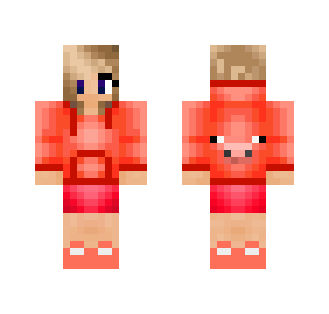 Pig Hoodie (Girl) - Female Minecraft Skins - image 2